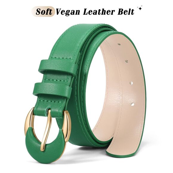 Women's Leather Belts For Jeans Dress Pants Black Brown Belts For Women Ladies✨ - Picture 5 of 6